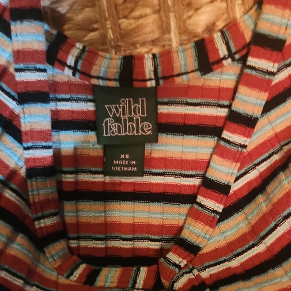 Wild Fable Black and White Sleeveless Slip Midi Dress - Picture 2 of 5